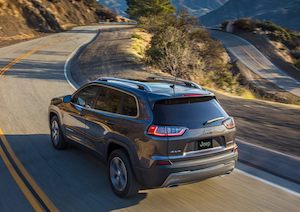 Rear view of the 2020 Jeep Cherokee