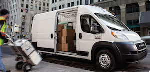 A man loading the 2021 RAM ProMaster Van